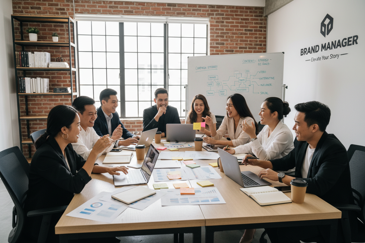 Đội ngũ brainstorming sáng tạo