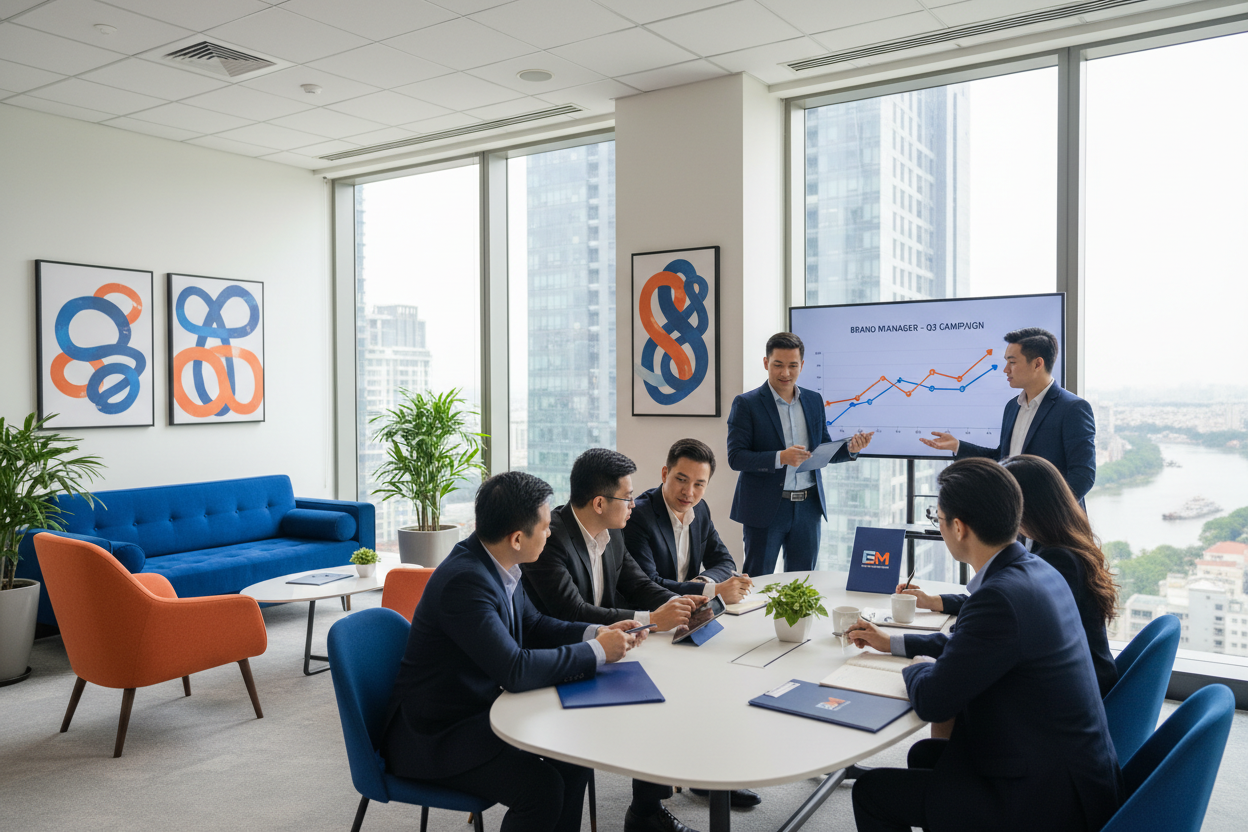 Đội ngũ Brand Manager - Văn phòng hiện đại Dịch Vụ Marketing Sa Pa