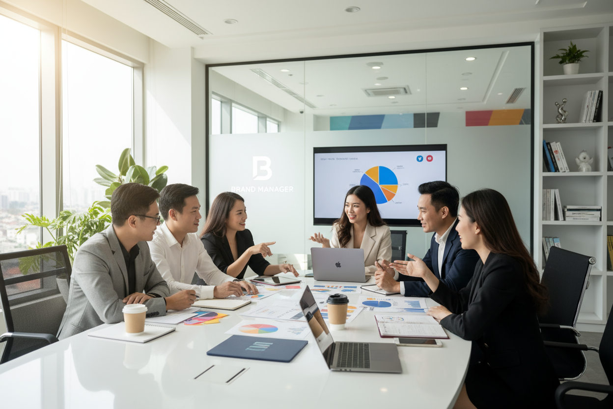 Đội ngũ Marketing Brand Manager họp bàn