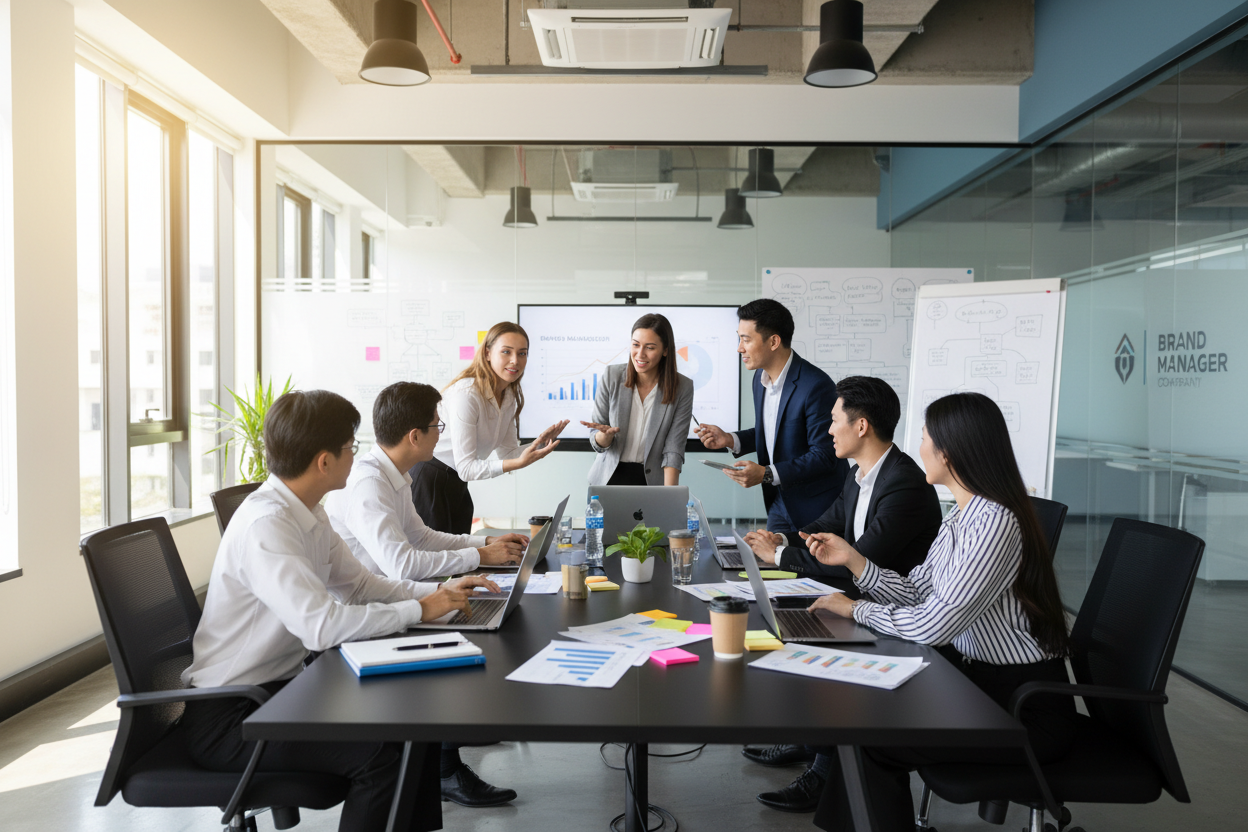 Đội ngũ Marketing Brand Manager họp chiến lược