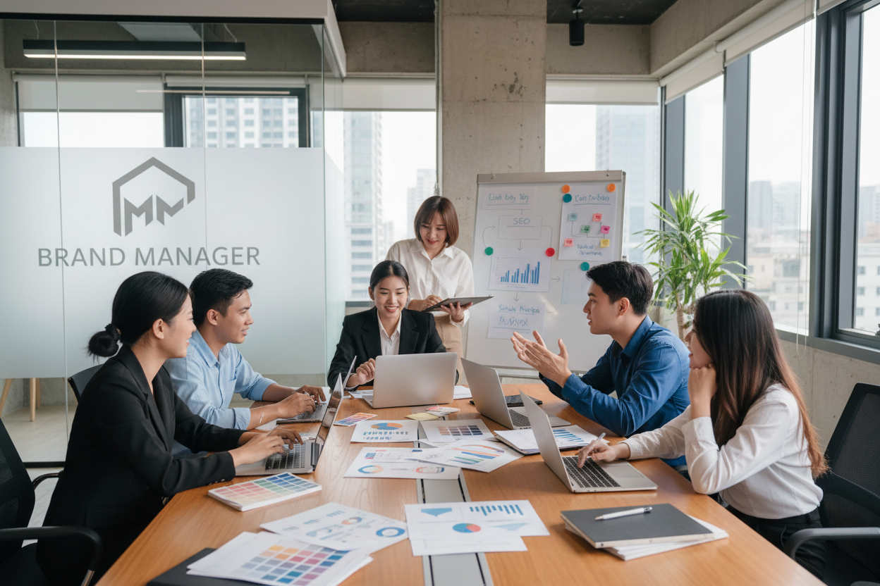 Đội ngũ Marketing Brand Manager họp chiến lược