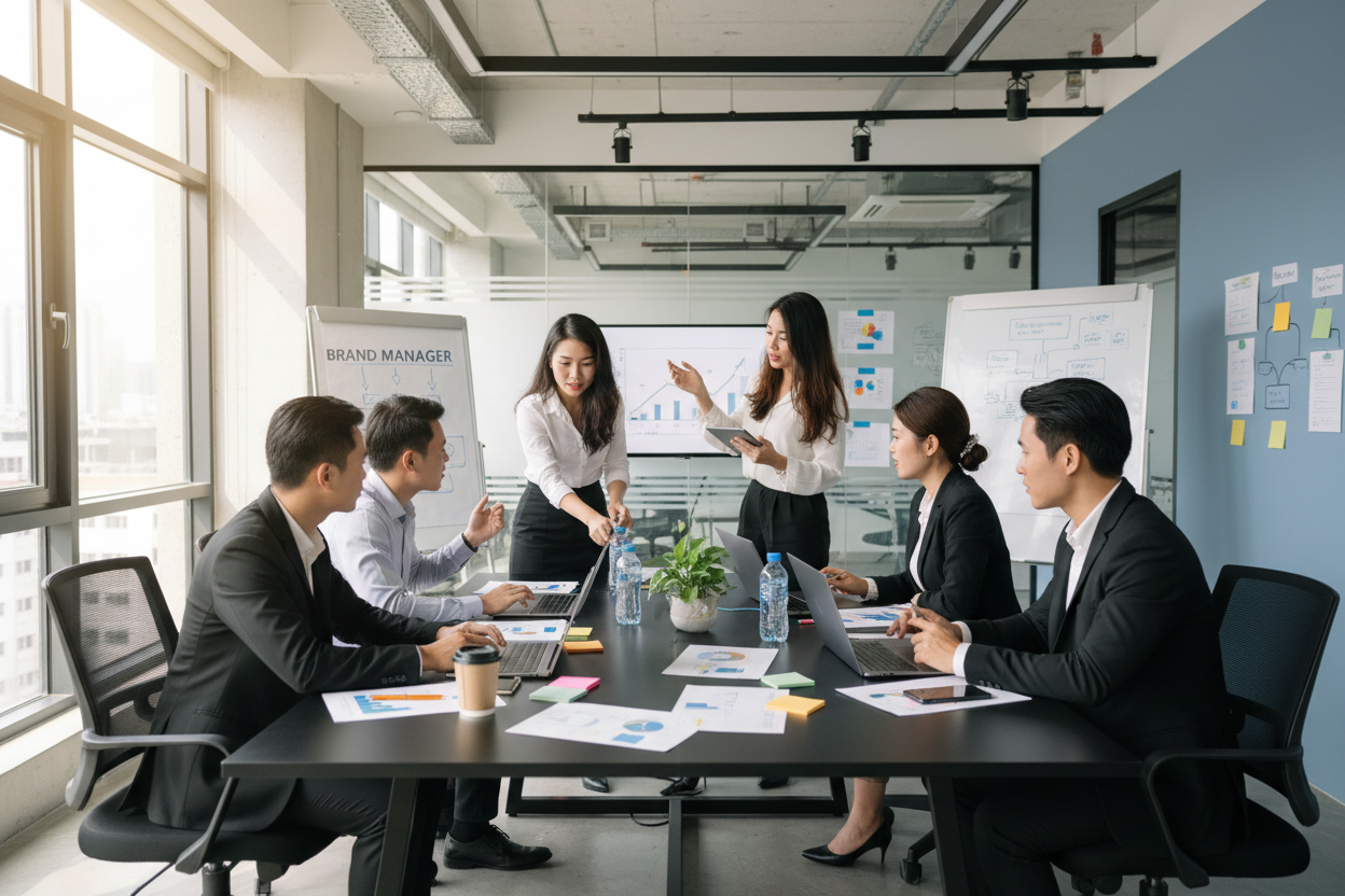 Đội ngũ Marketing Brand Manager họp chiến lược