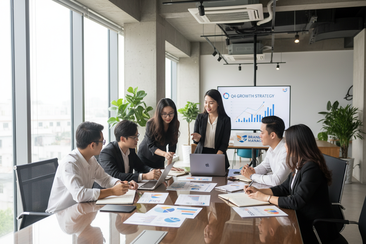 Đội ngũ Marketing Brand Manager họp chiến lược