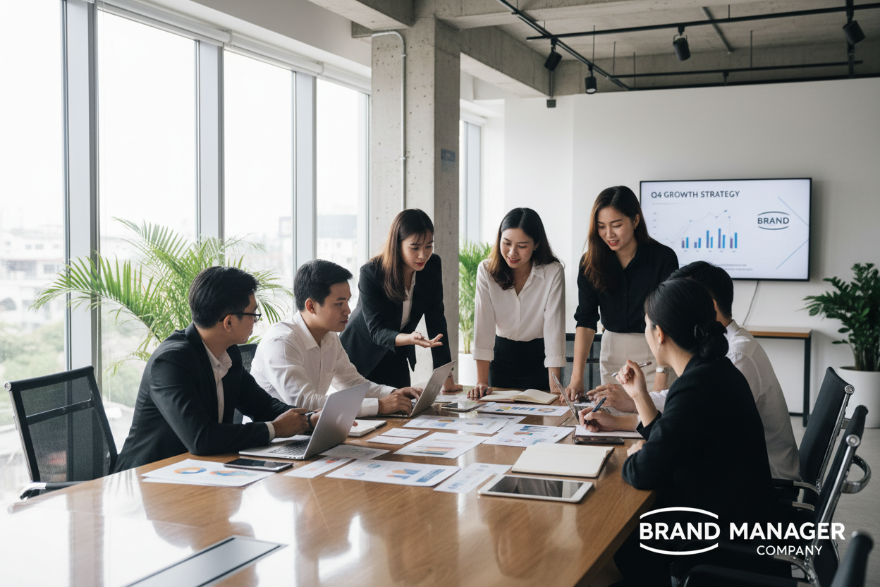 Đội ngũ Marketing Brand Manager họp chiến lược