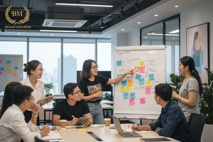 Đội ngũ sáng tạo nội dung brainstorming