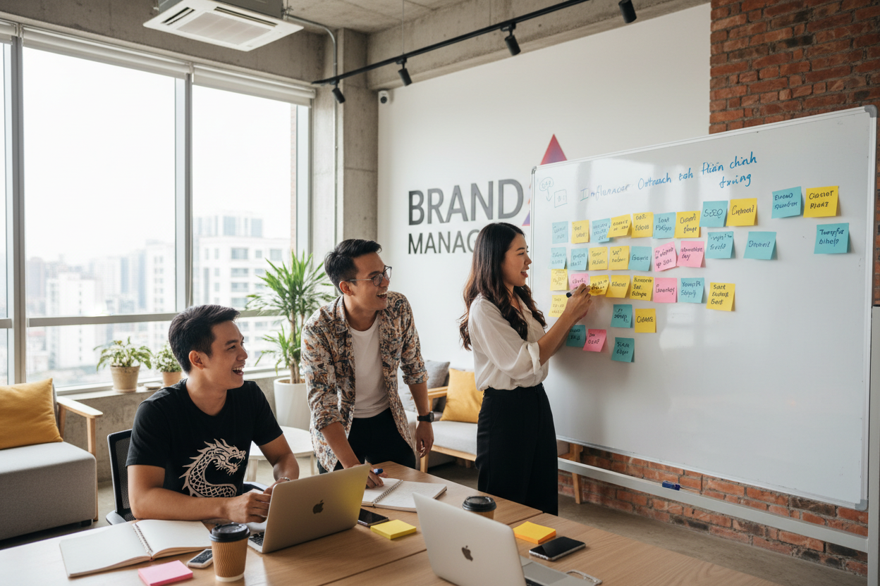 Đội ngũ sáng tạo nội dung brainstorming