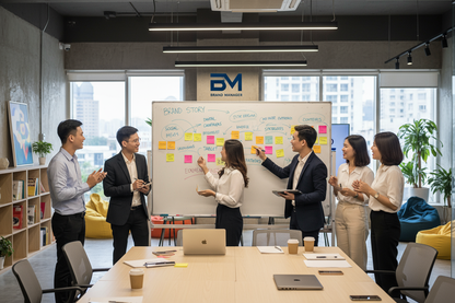 Đội ngũ sáng tạo nội dung brainstorming