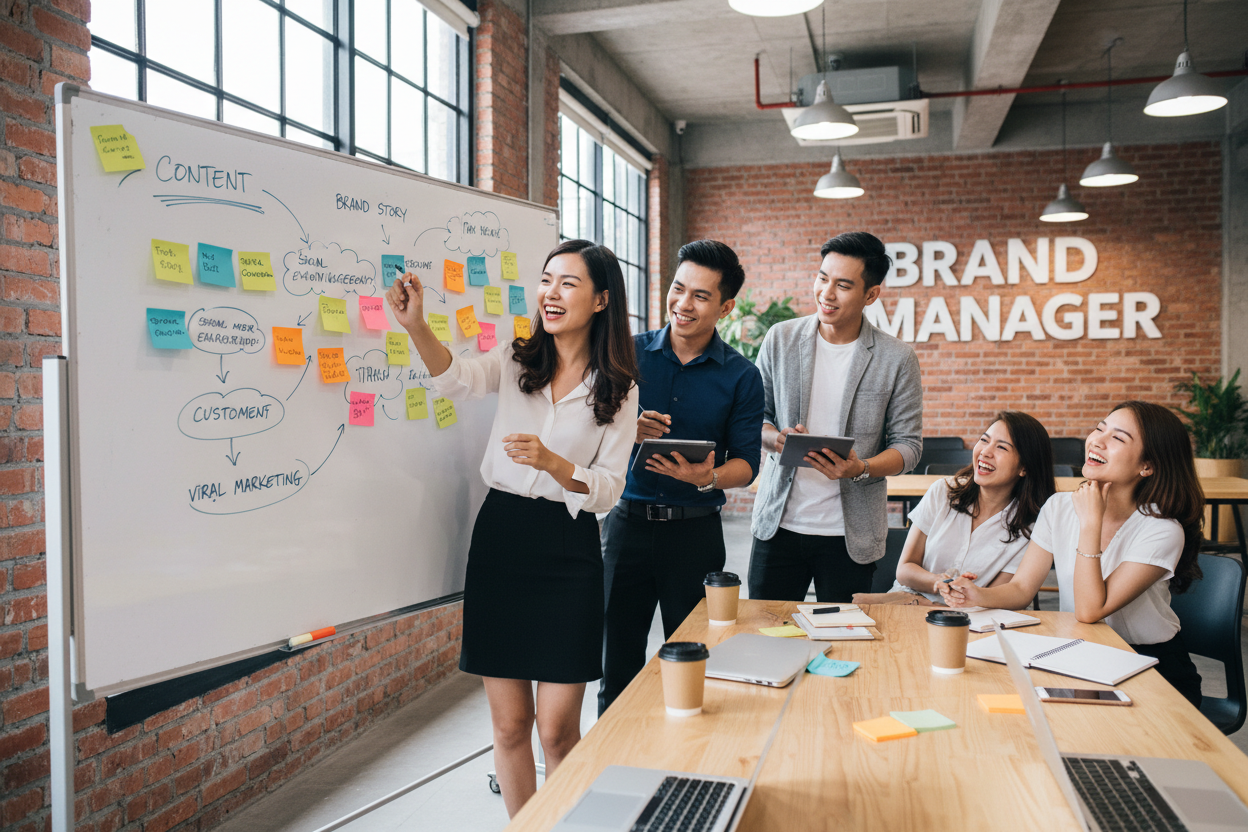 Đội ngũ sáng tạo nội dung brainstorming