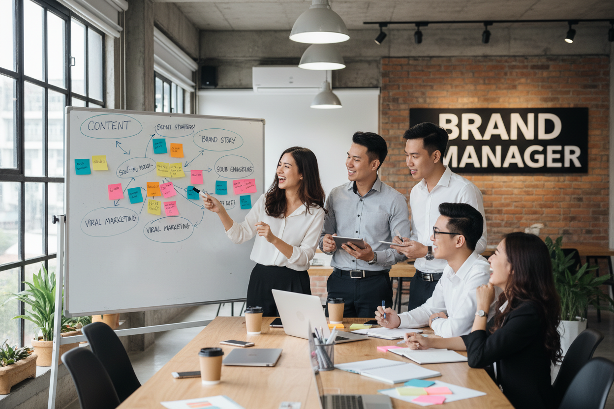 Đội ngũ sáng tạo nội dung brainstorming